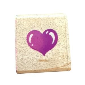 Stampendous! Single Puffy Heart AA003 Mini Rubber Stamp